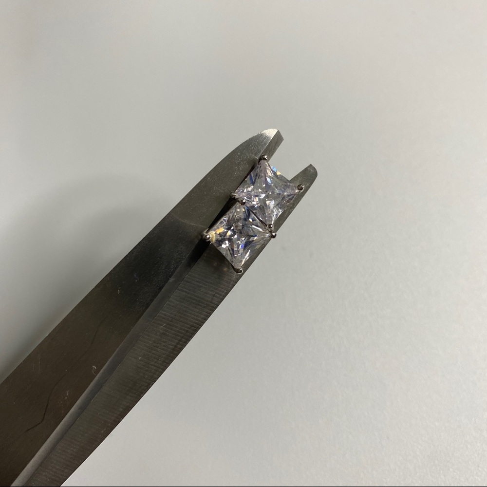 Cubic Zirconia Rhinestone Stud Set - Picture 3 of 5